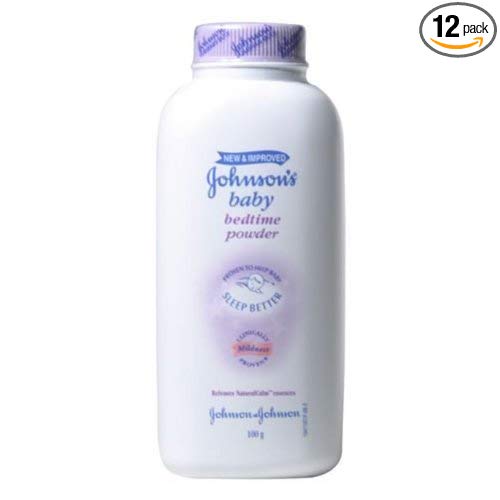 Johnson & Johnson Baby Powder Bedtime 100 Gram / 3.5 Oz (Pack of 12)