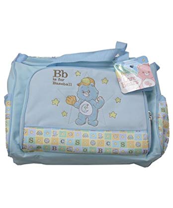 Care Bears Blue B for Baseball Large Baby Diaper Bag + Changing Pad