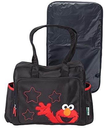 Elmo Diaper Bag LARGE Black / red Sesame Beginnings street baby