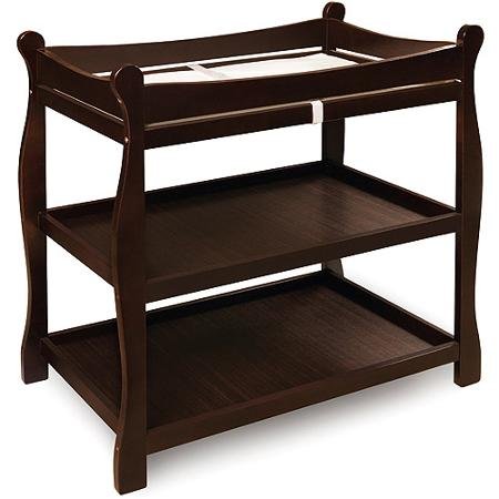 Badger Basket Sleigh Changing Table, Espresso