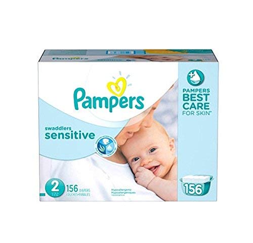 Pampers Swaddlers Sensitive Diapers, Size 2 (12-18 lbs.), 156 ct.