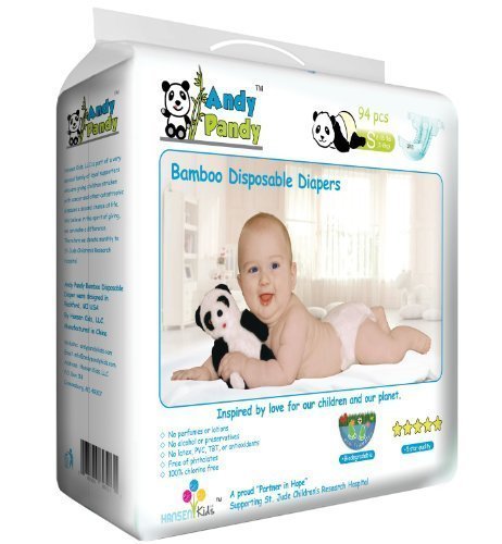 Andy Pandy Baby Diapers - Small - 94 ct by Andy Pandy