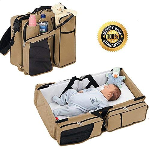 Boxum Diaper Bags - Premium 3 in 1 Multi-Functional - Travel Diaper Bag - Portable Bassinet & Changing Pad Station - Essential For Mom & Perfect Baby Shower Gift for Newborn Boy Girl