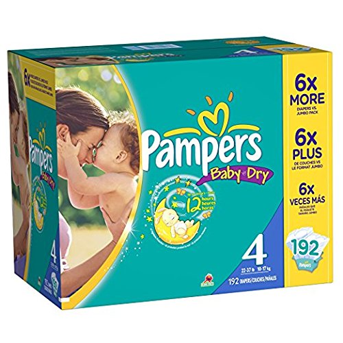 Pampers Baby Dry sz 4, 192 ct (Old Version)