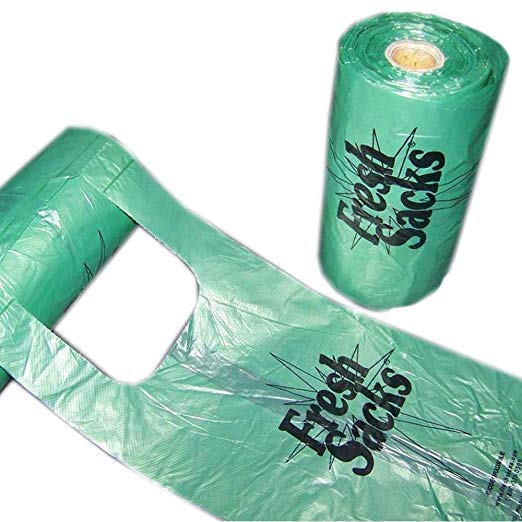 Fresh Sacks Biodegradable Diaper Disposal Bags, Roll of 250 (8-Pack)