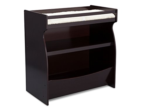 Delta Children 2-in-1 Changing Table and Storage Unit, Dark Chocolate