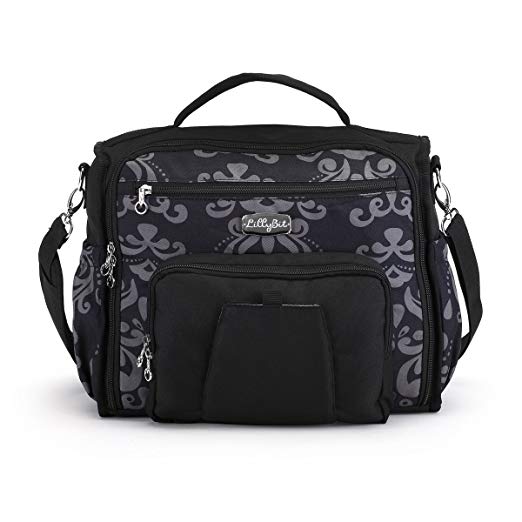 DEMDACO Lillybit Diaper Bag, Damask