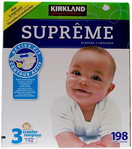 Kirkland Diapers - Size 3 - 198 ct