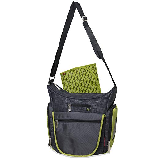 Fisher Price Fastfinder Quick Trip Tote Diaper Bag - Green/Grey