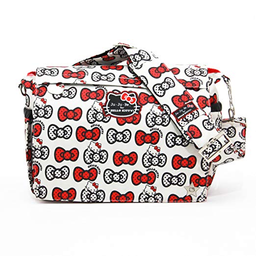 Ju-Ju-Be Hello Kitty Collection Better Be Messenger Diaper Bag, Peek A Bow