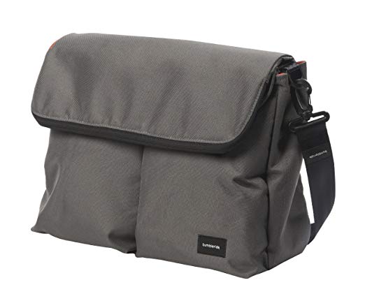 Bumbleride Diaper Bag Fog, Grey/Orange