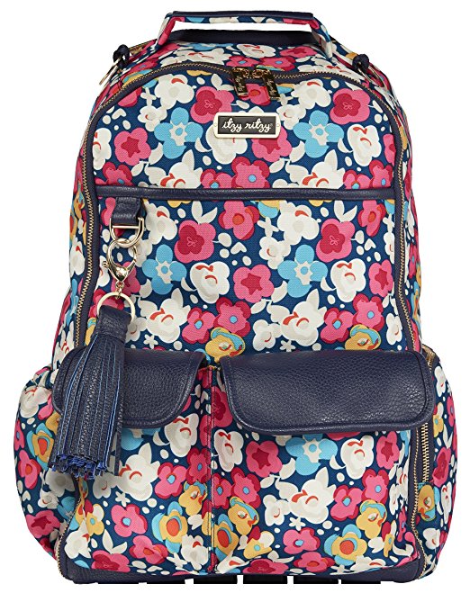 Itzy Ritzy Boss Backpack Diaper Bag Backpack in Posy Pop