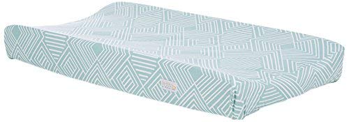 Sweet Potato Soho Changing Pad Cover, Aqua Print