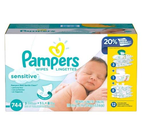 Pampers Sensitive Wipes (1536 WIPES + 2 tubs)