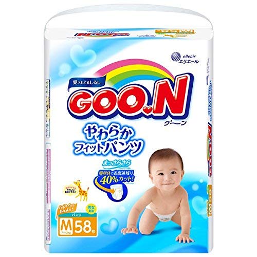 Elleair GOO.N Soft-fit diaper (Slip-on) Size: M (x58)