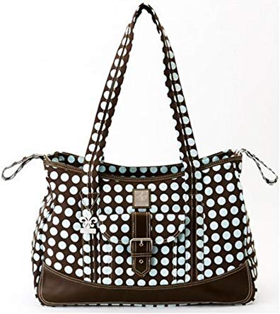 Kalencom Heavenly Dots Week-Ender Bag, Chocolate/Blue