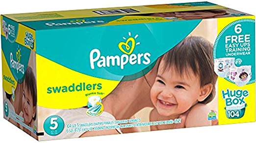 Pampers Swaddlers Diapers Size 5, 104 Count