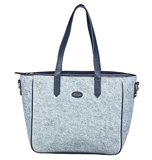 Fairylight Nursery Bag Grey&Blue - 80% Felt, 20% Premium Leather