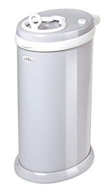 Ubbi Money Saving, No Special Bag Required, Steel Odor Locking Diaper Pail, Gray