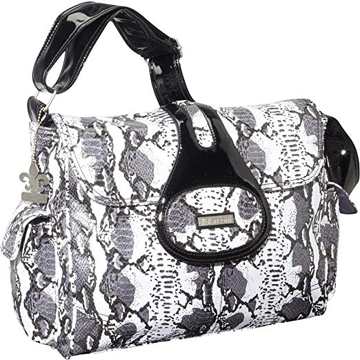 Kalencom Diaper Bag, Elite Python Black and White