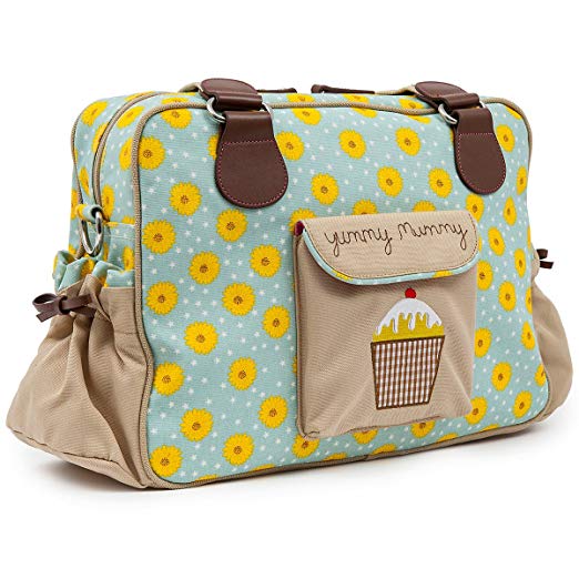 Pink Lining Yummy Mummy Diaper Bag, Sunflowers