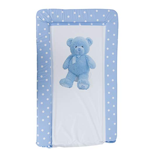 Baby Teddy Bear Deluxe Padded Easy Clean Changing Mat (Boy & Girl Options) (19in x 31in) (Blue)