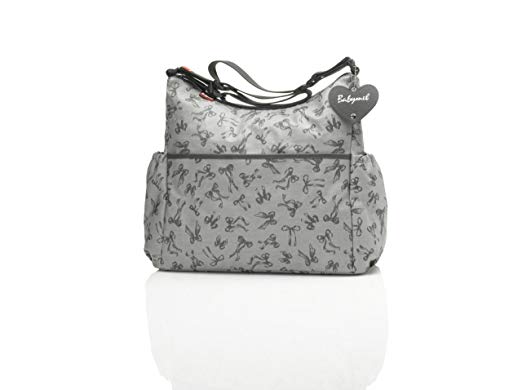 Babymel Big Slouchy Tote Bag, Grey/Grey Print