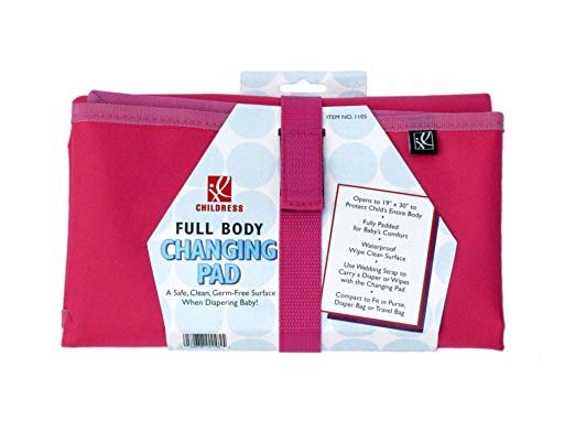 JL Childress Full Body Portable Changing Pad, Pink/Light Pink