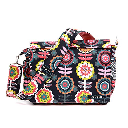 Ju-Ju-Be Classic Collection Better Be Messenger Diaper Bag, Dancing Dahlias