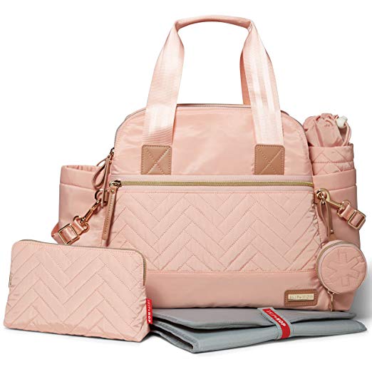 Skip Hop Suite 6 Piece Diaper Satchel Set, Blush