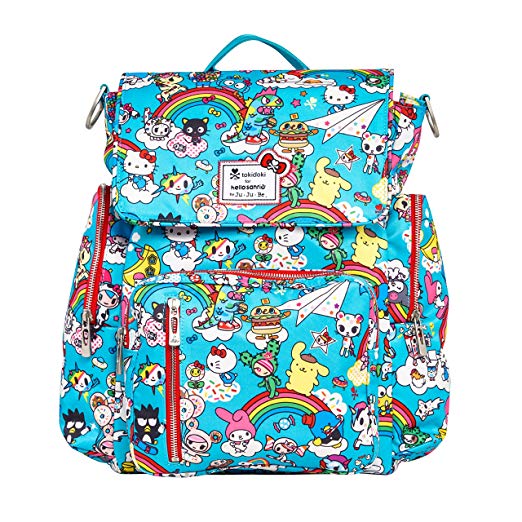 Ju-Ju-Be Tokidoki Collection Be Sporty Backpack Diaper Bag, Rainbow Dreams